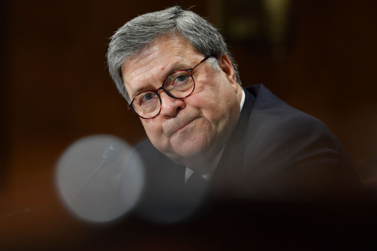 William Barr testifying