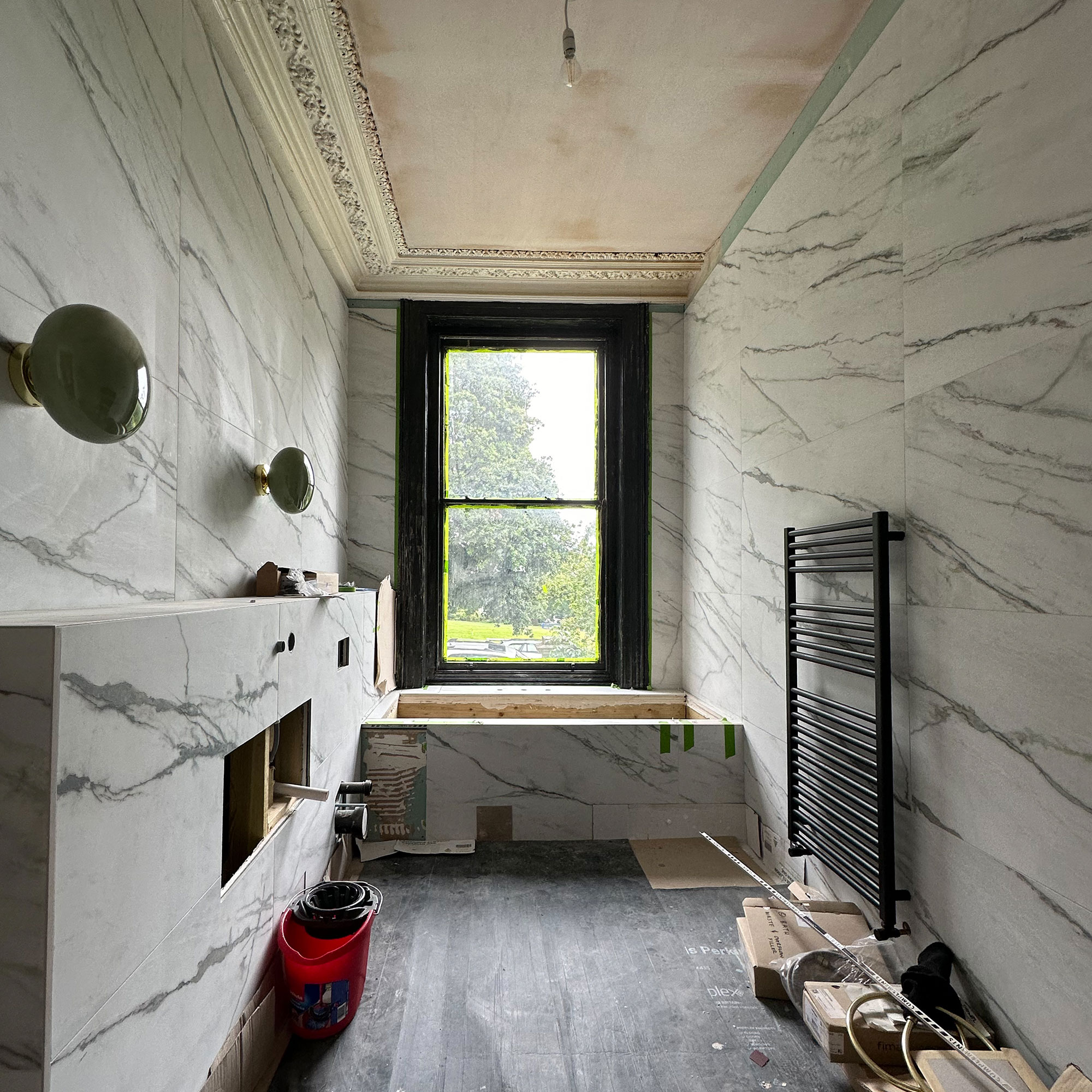 Bathroom mid-renovation