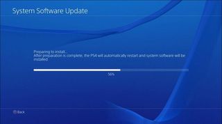 PS4 update screen