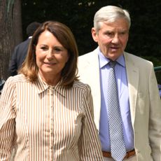Carole and Michael Middleton walking together at Wimbledon