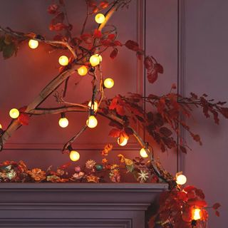 Orange string lights