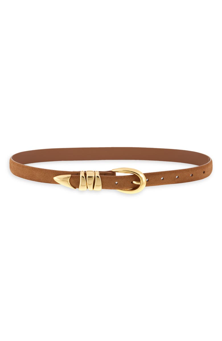 Triple Keeper Suede Belt