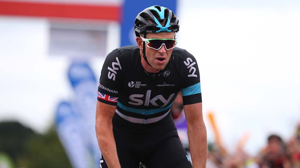 Ian Stannard after winning a stage of the Tour of Britain