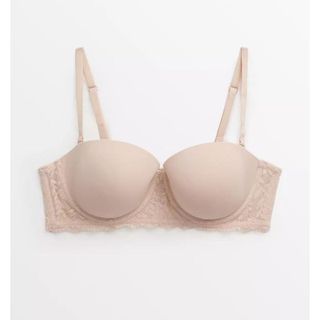 Tu at Sainsbury's nude bra with detachable straps and lace back panel.