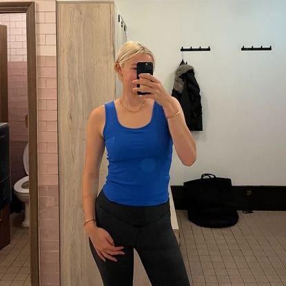 Health writer Ash S trying Lagree Pilates