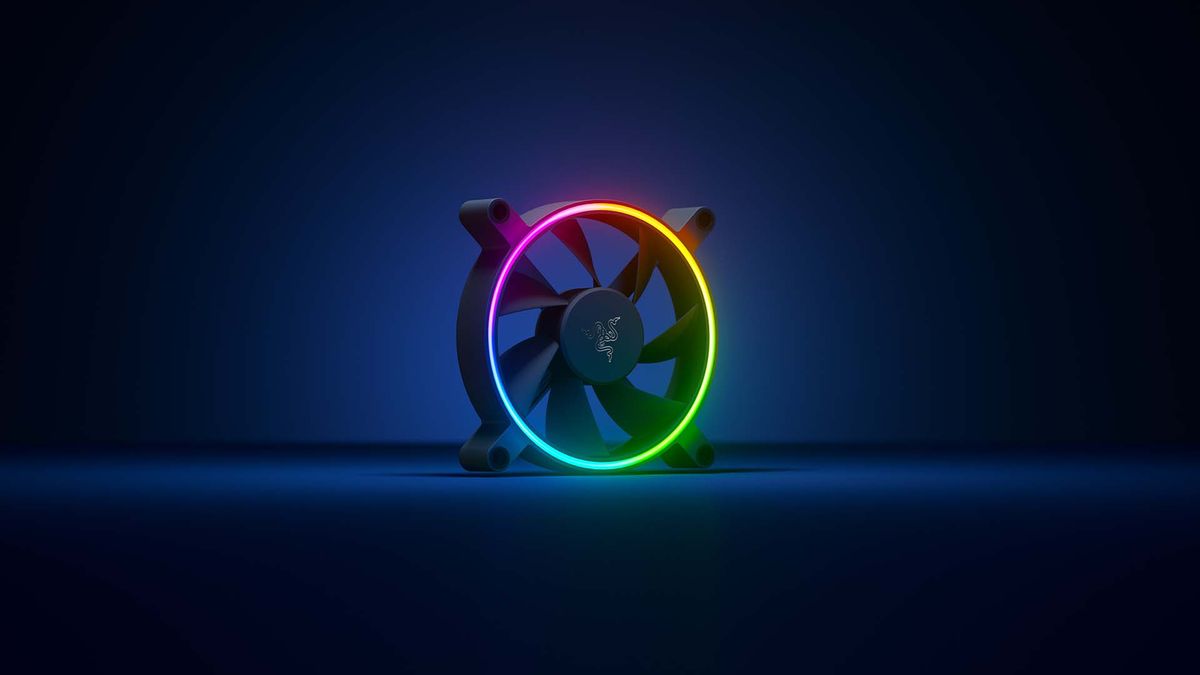 Razer's new 120mm fan with RGB enabled.