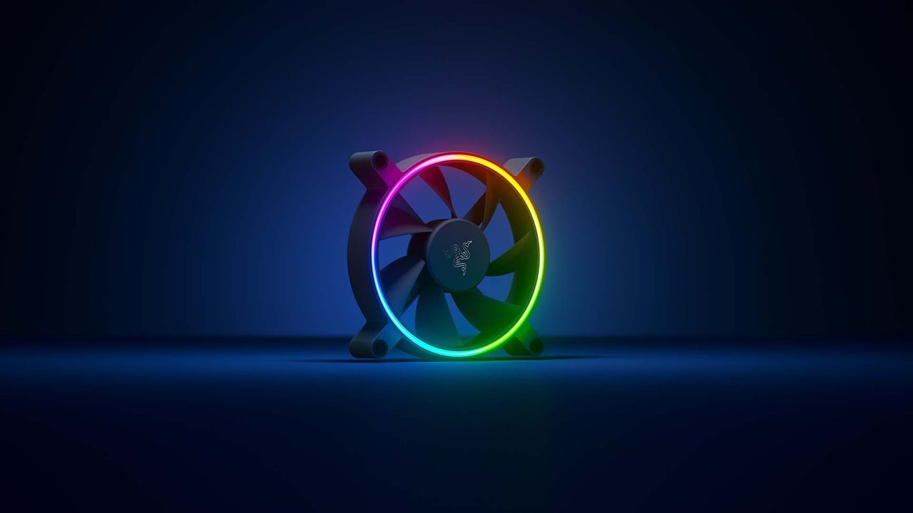 Razer's new 120mm fan with RGB enabled.