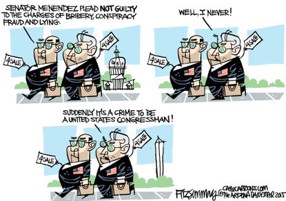 Political cartoon U.S. Menendez Congress
