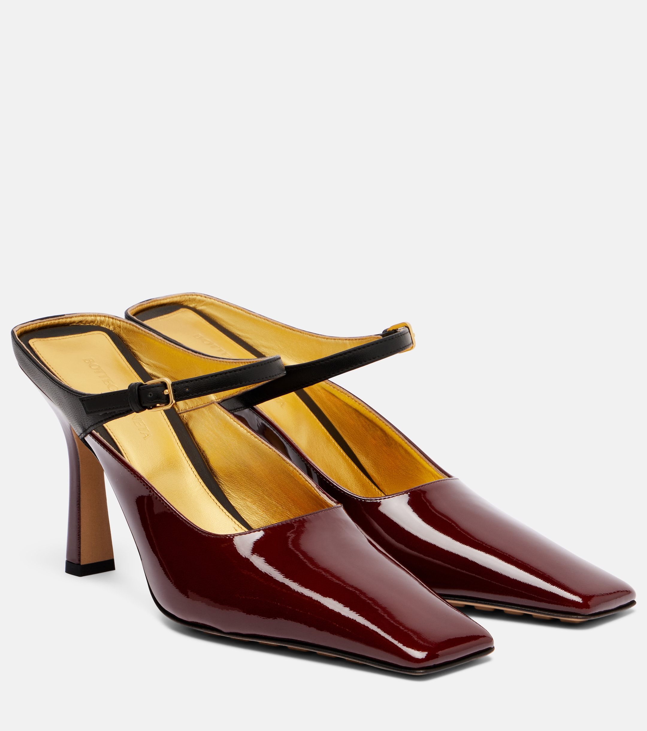 bottega veneta square toe heels