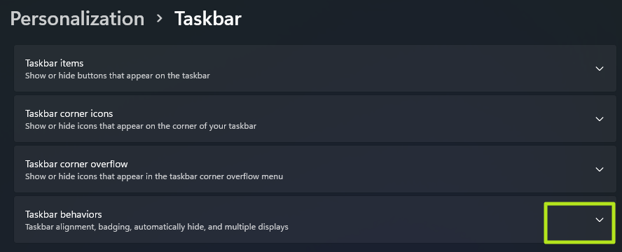 windows 11 taskbar corner overflow show all