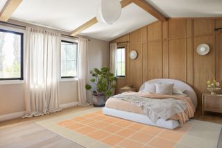 peach rug bedroom