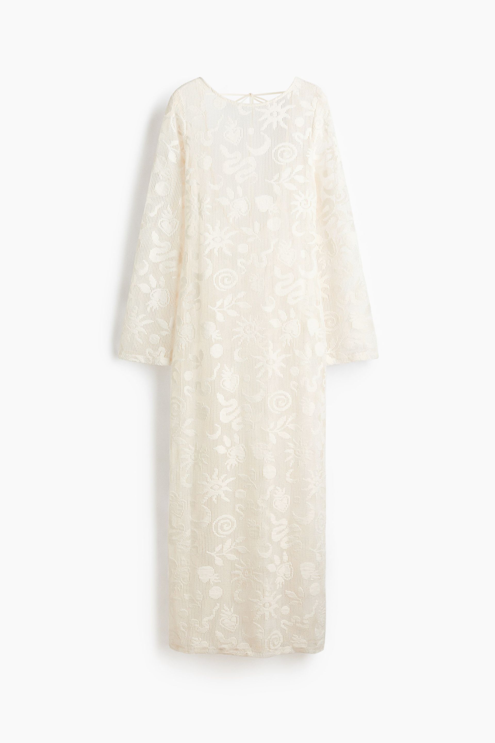 Motif-Detail Mesh Dress