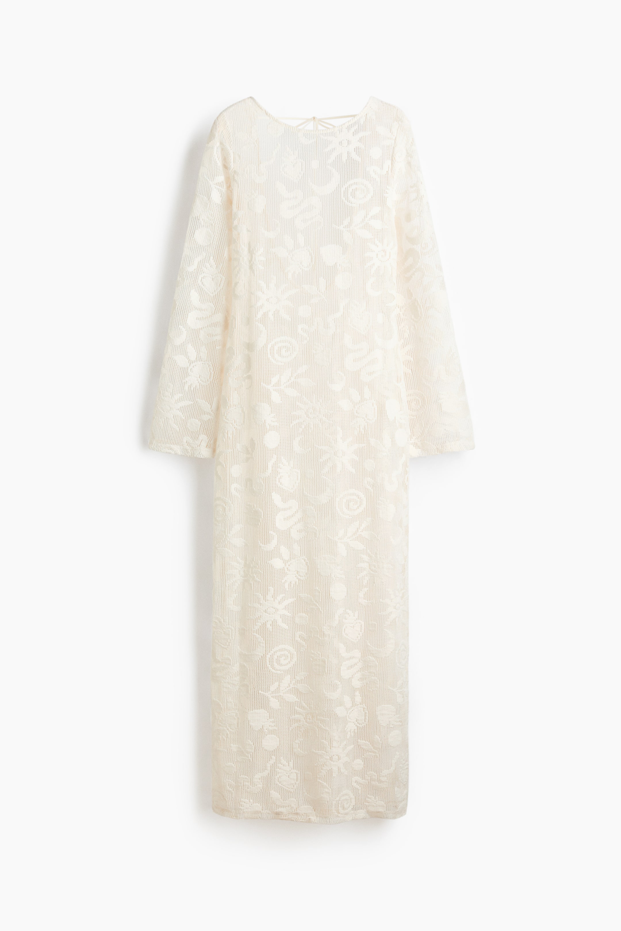 Motif-Detail Mesh Dress