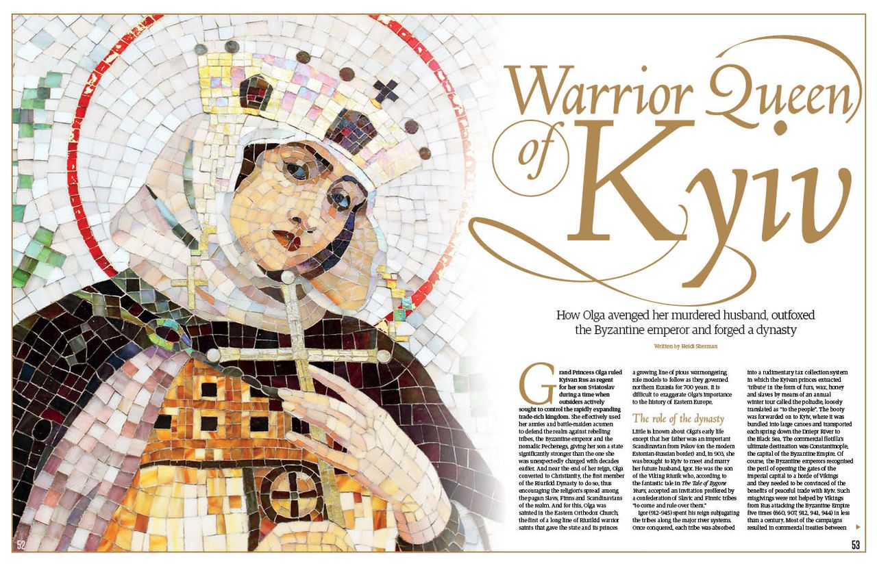 Olga of Kyiv magazine spread