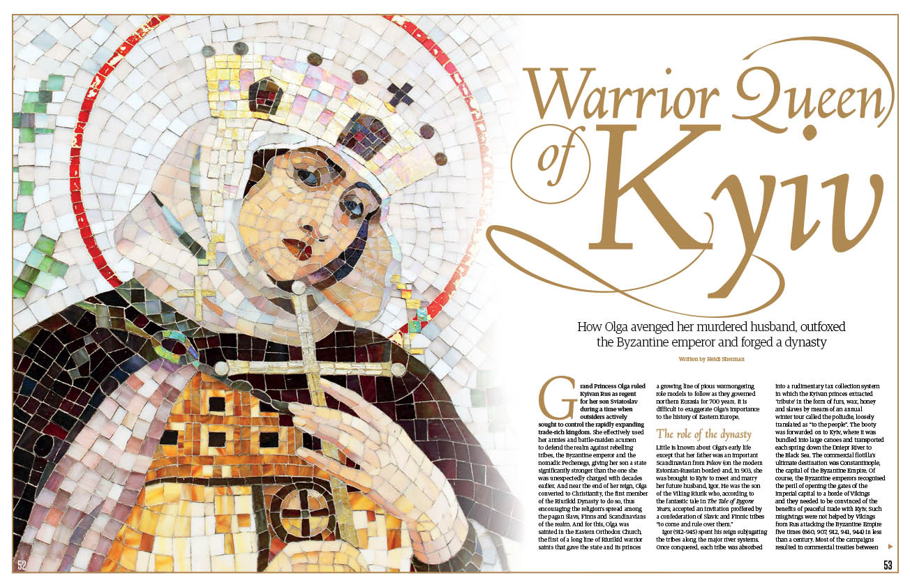 Olga of Kyiv magazine spread