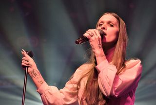 Ethel Cain performs on stage at Heaven during 'The Freezer Bride Tour' on December 07, 2022 in London, England