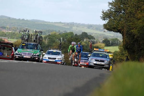The break of Andrew Fenn, Boy Van Poppel and Russell Hampton at 15 miles