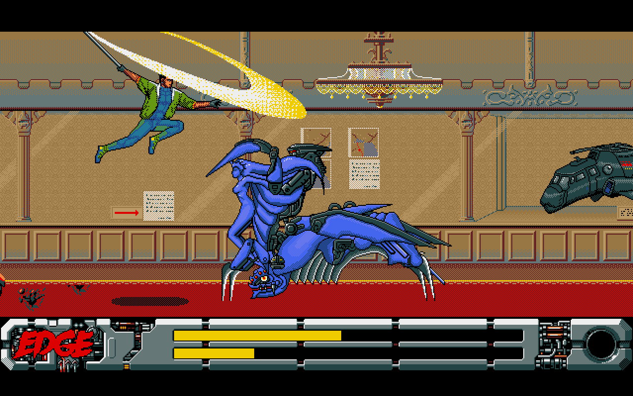 Sidescrolling action game Edge for PC-98