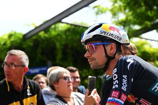 TROYES FRANCE JULY 07 Primoz Roglic of Slovenia and Team Red Bull BORA hansgrohe prior to the 111th Tour de France 2024 Stage 9 a 199km stage from Troyes to Troyes UCIWT on July 07 2024 in Troyes France Photo by Tim de WaeleGetty Images