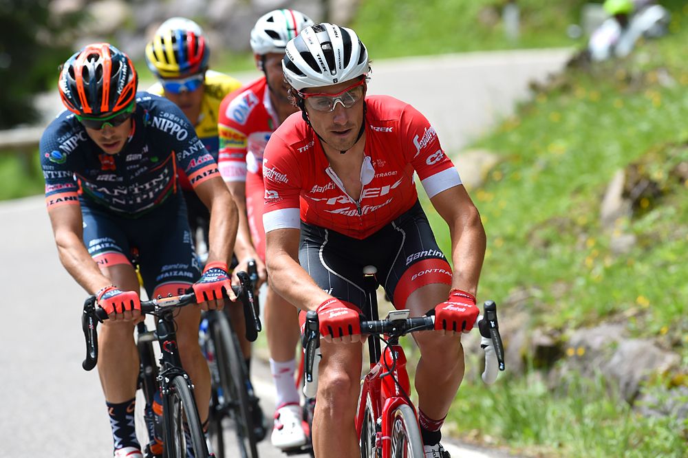 Fabio Felline (Trek-Segafredo) lead the breakaway at Adriatica Ionica Race