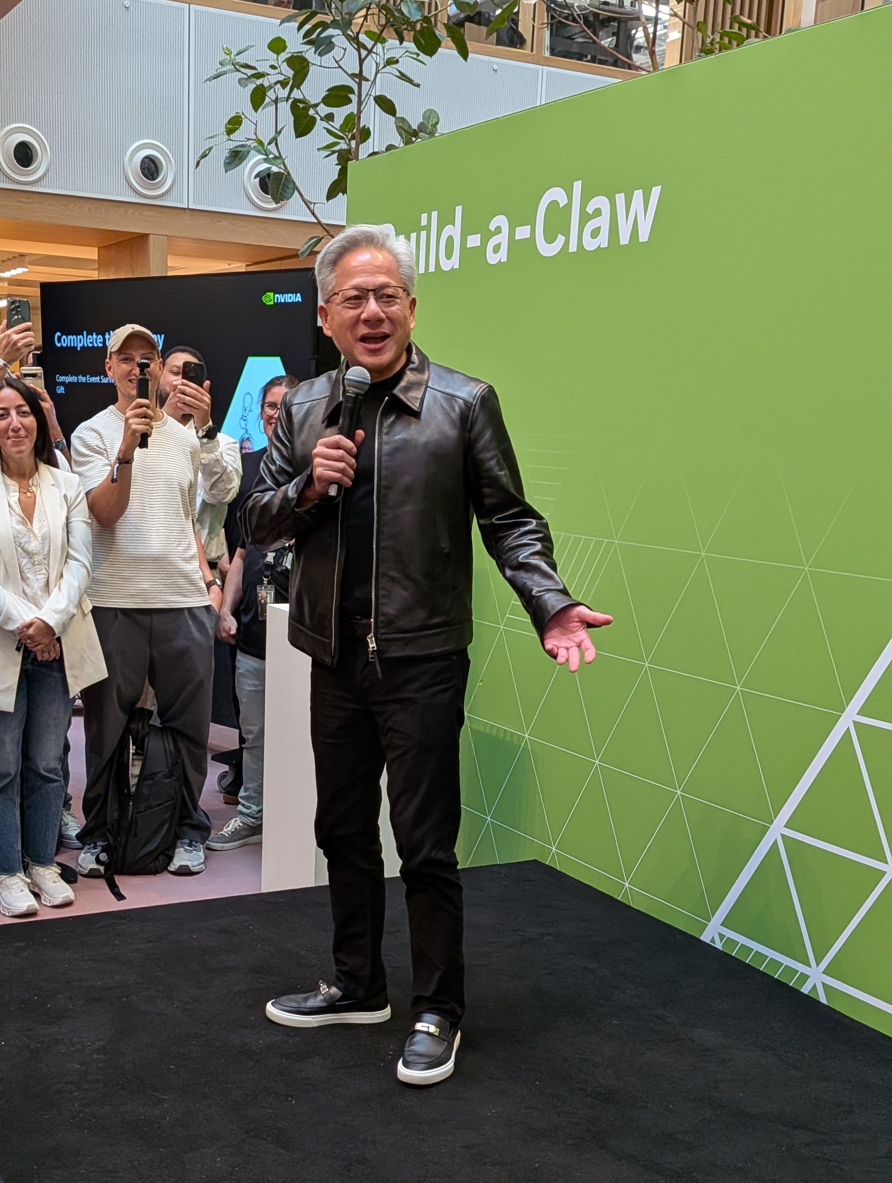 Nvidia CEO Jensen Huang on stage