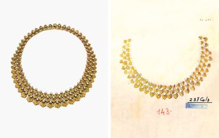 Necklace in gold with diamonds, 1955 bu Bulgari