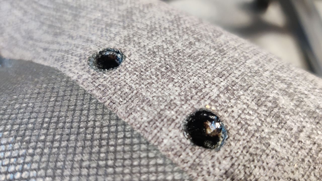 The Corsair TC100 Relaxed burn holes