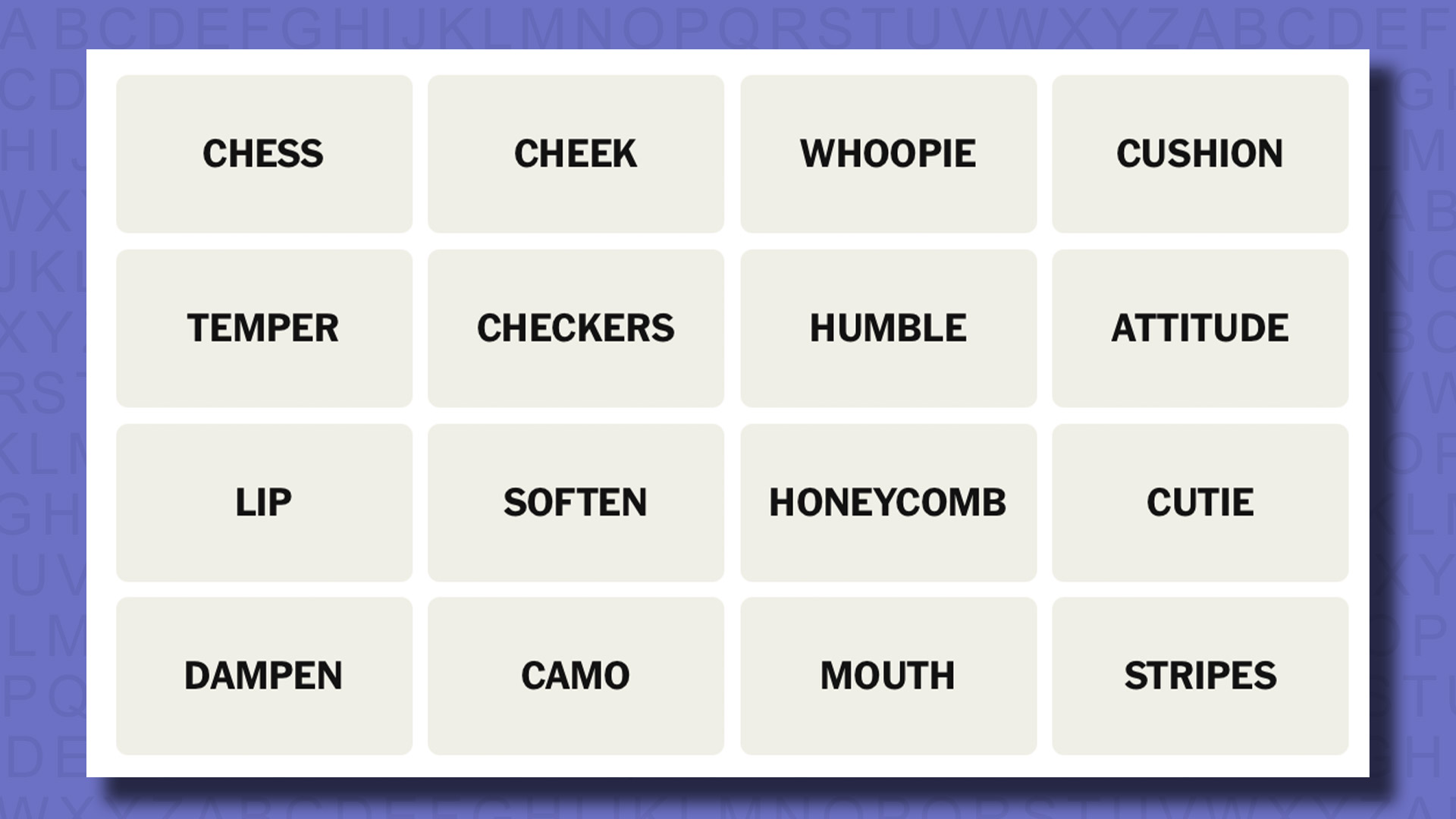 NYT Connections hints for game 772 on a purple background
