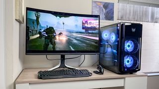 Acer Predator Orion (2024) review unit on desk