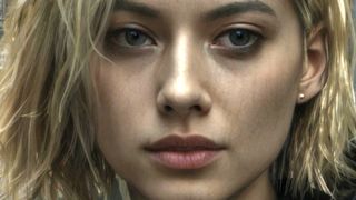 A woman's face in a game is edited by AI