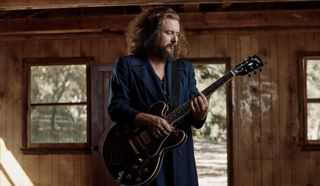 Jim James with his new Gibson signature ES-335