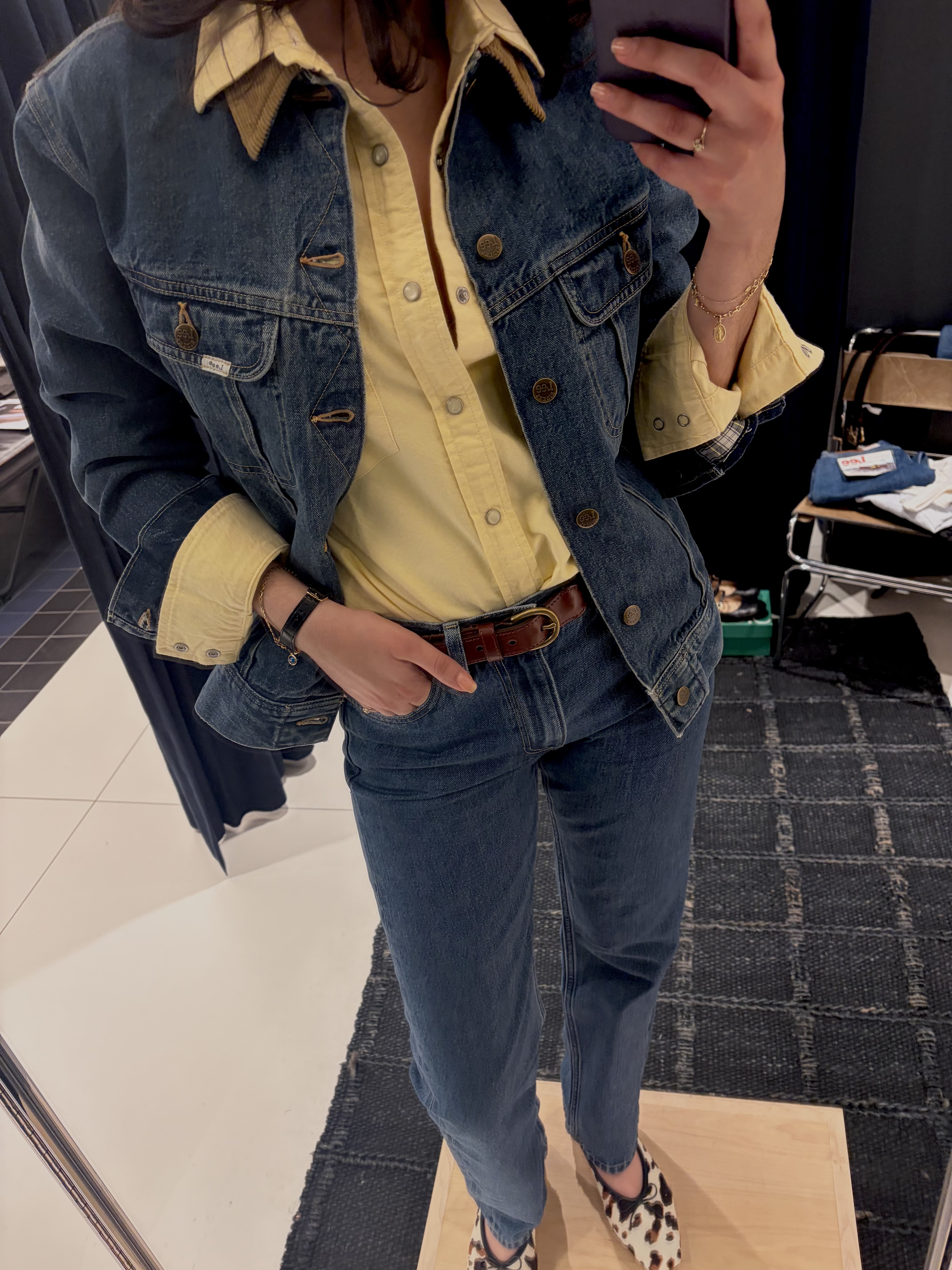 WWW editor Josephine Hadjiloucas trying the J.Crew X Lee collaboration