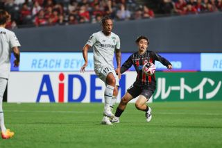 Action from Hokkaido Consadole Sapporo vs Avispa Fukuoka in the J.League, 2024