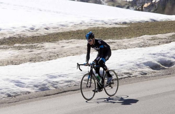 Bradley Wiggins in the Dolomites.