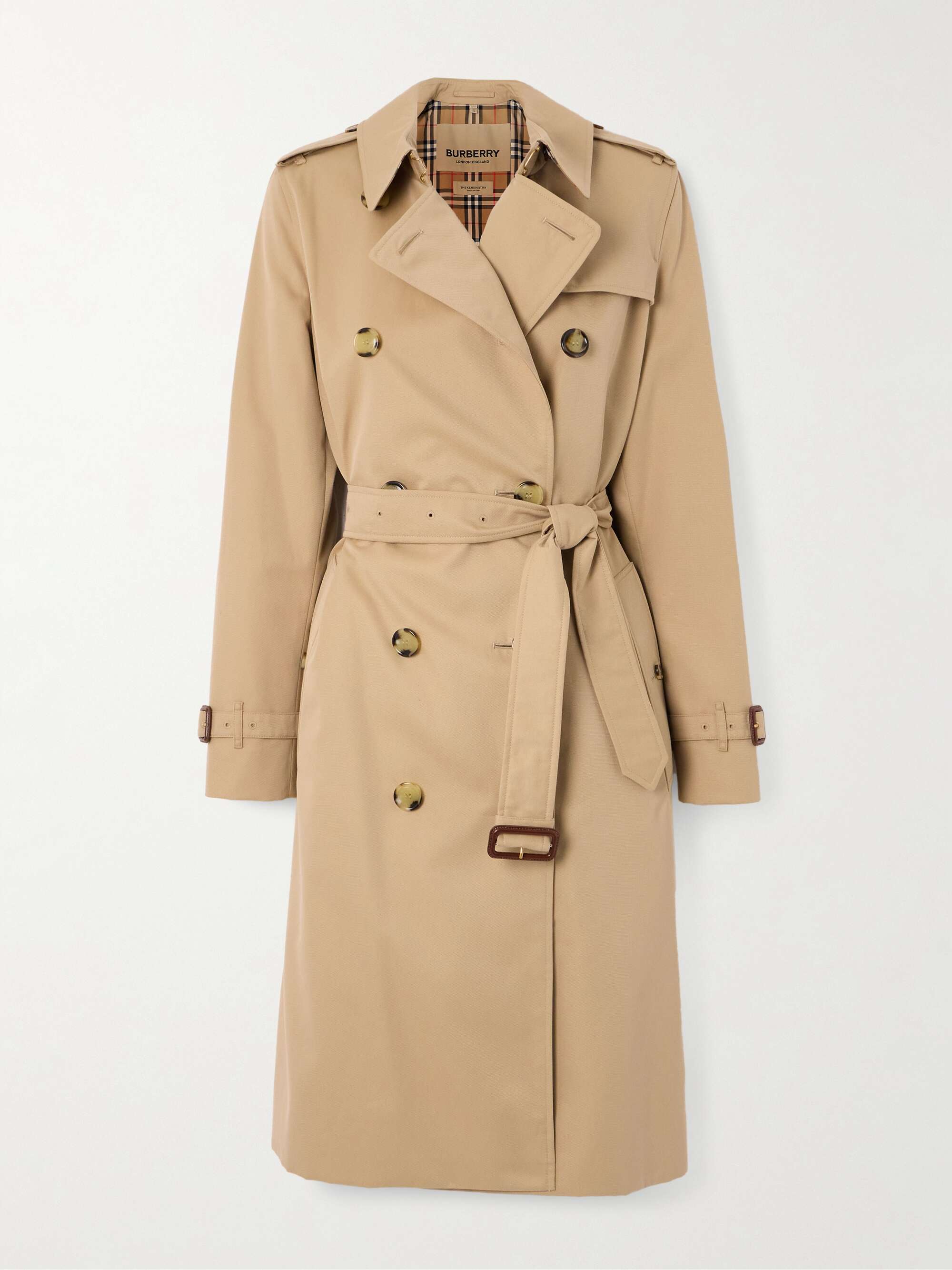 Kensington Long Organic Cotton-Gabardine Trench Coat