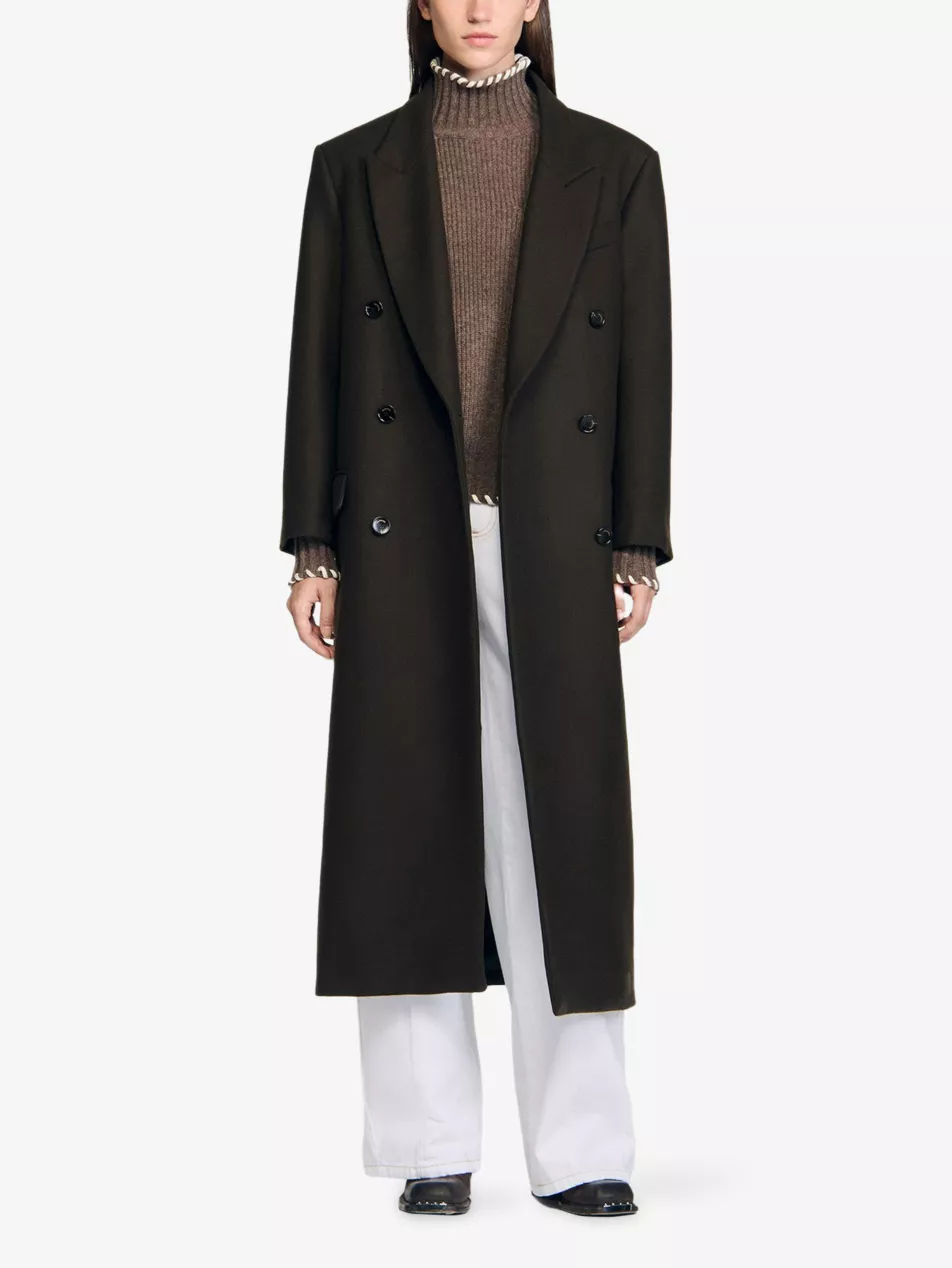 Straight Double-Breasted Wool-Blend Coat - 6