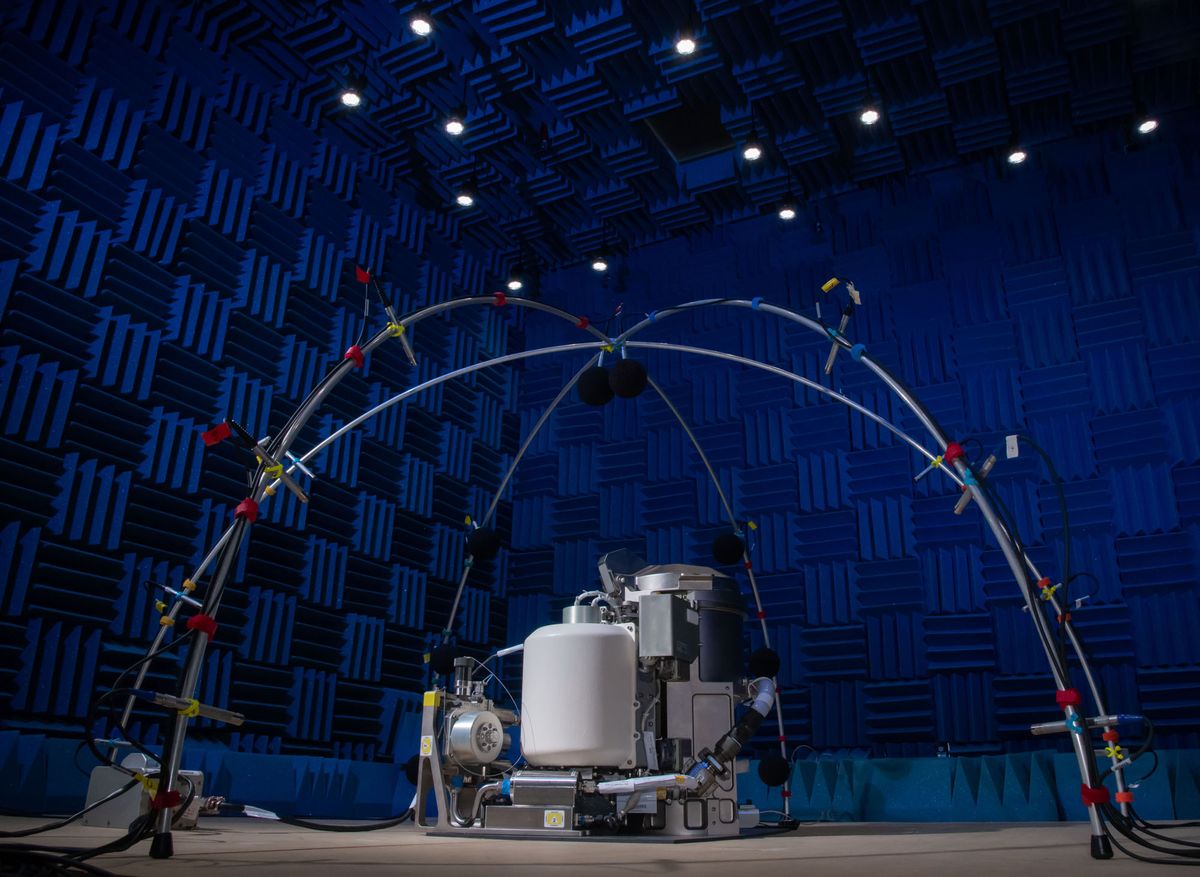 NASA&#039;s new space toilet for the International Space Station undergoes testing at the Johnson Space Center in Houston, Texas. 