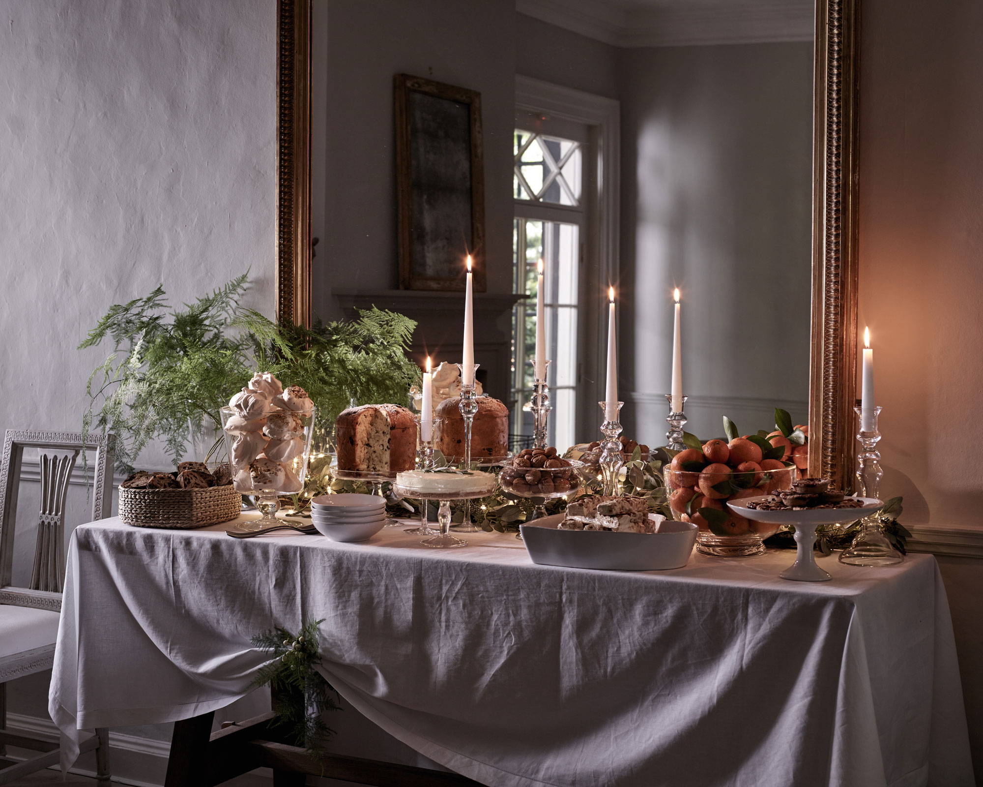 Christmas buffet table