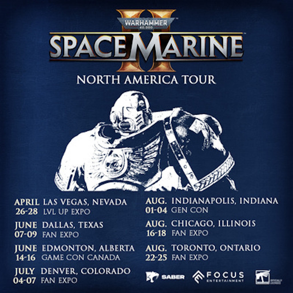 Warhammer 40,000: Space Marine 2 North America tour schedule