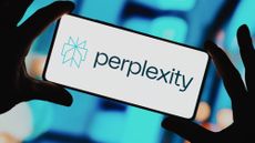 Perplexity logo on a smartphone display