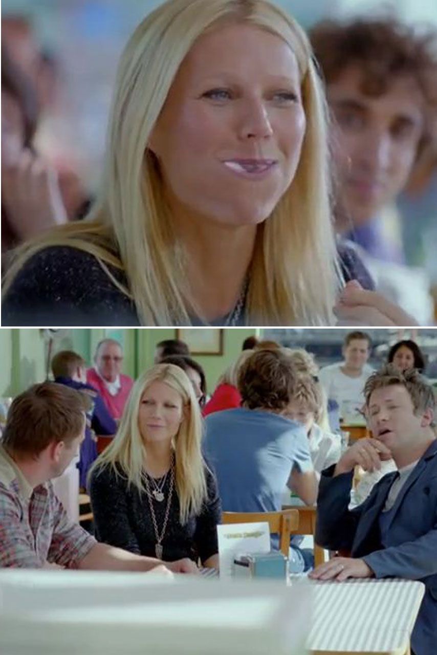 Gwyneth Paltrow - Jamie Oliver - Jamie and Jimmy&#039;s Food Fight - Marie Claire - Marie Claire UK