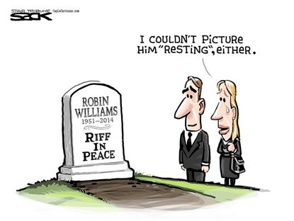 Editorial cartoon Robin Williams