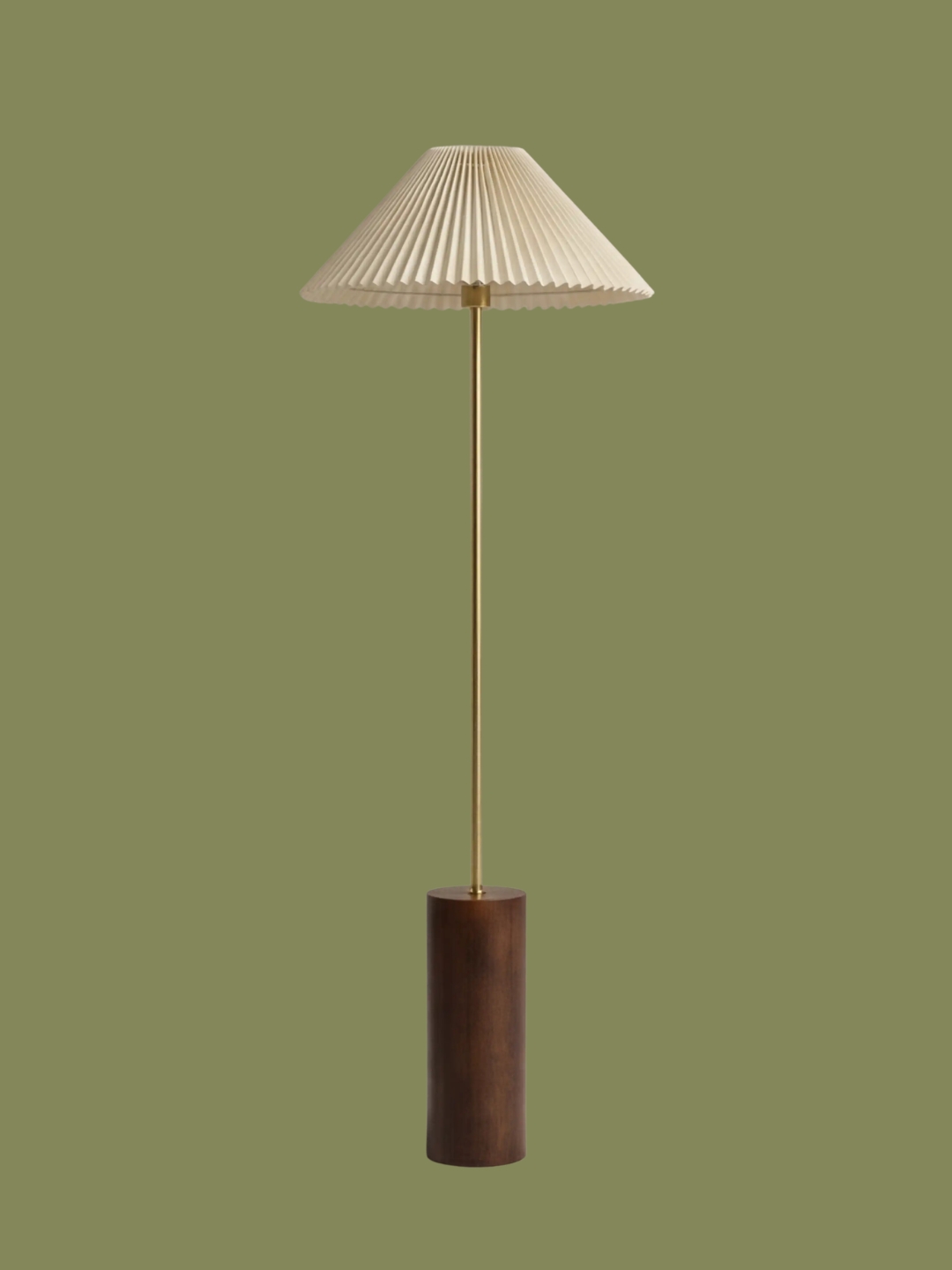 Cult Furniture, Danika Floor Lamp | Natural Linen &amp;amp; Walnut