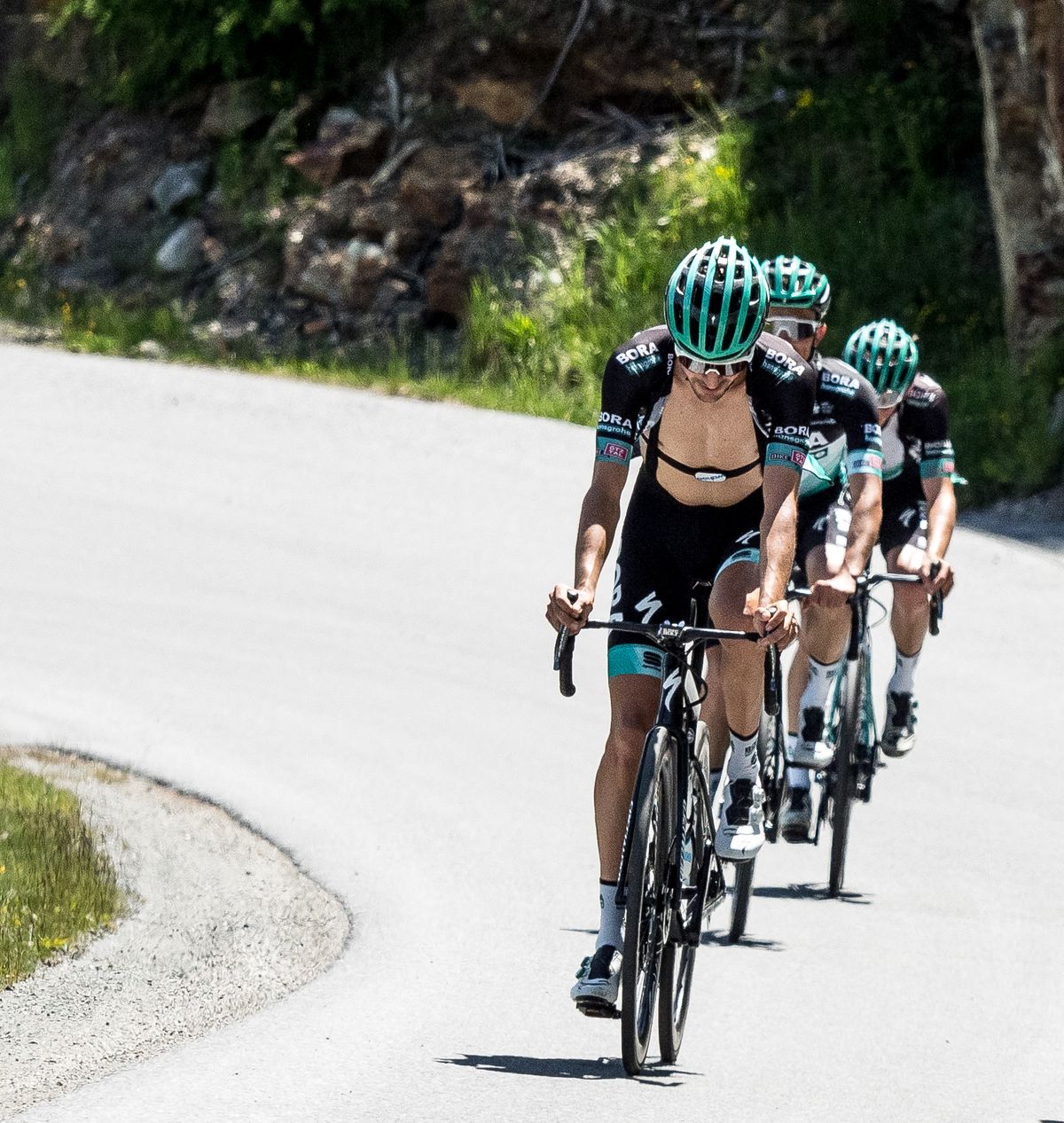 Bora-Hansgrohe in training in the &Ouml;tztal valley.