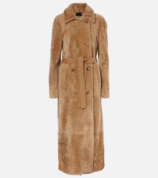 Blancha, Shearling Wrap Coat