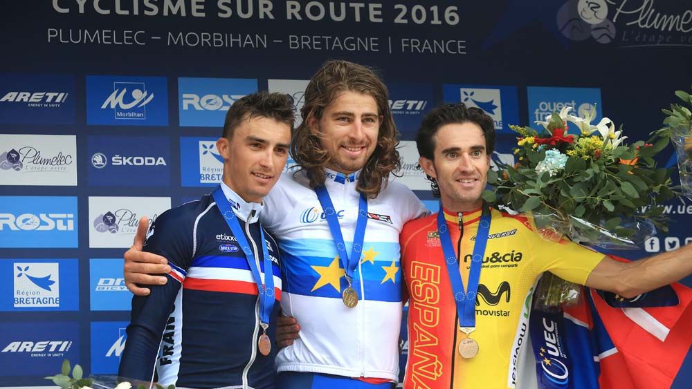 Peter Sagan beats Julian Alaphilippe and Daniel Moreno at the first elite men's road race in the European Championships
