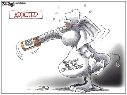 Political cartoon US big pharma GOP