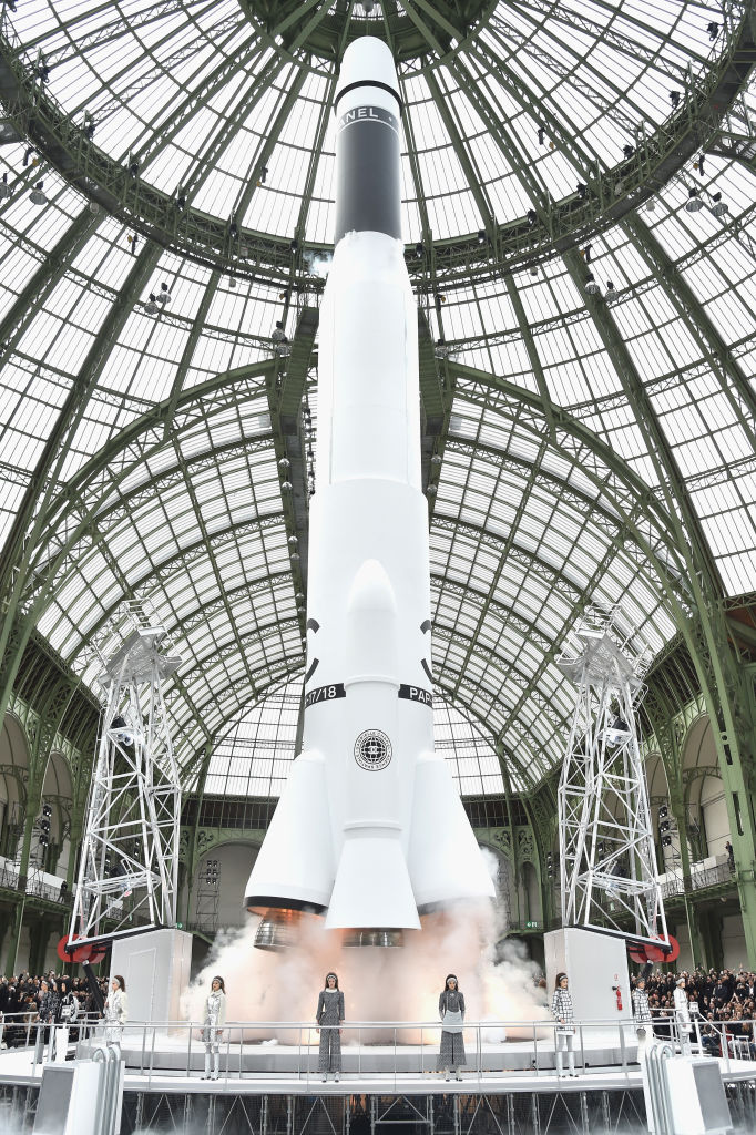 Chanel Set At Paris Fashion Week Comes From Outer Space