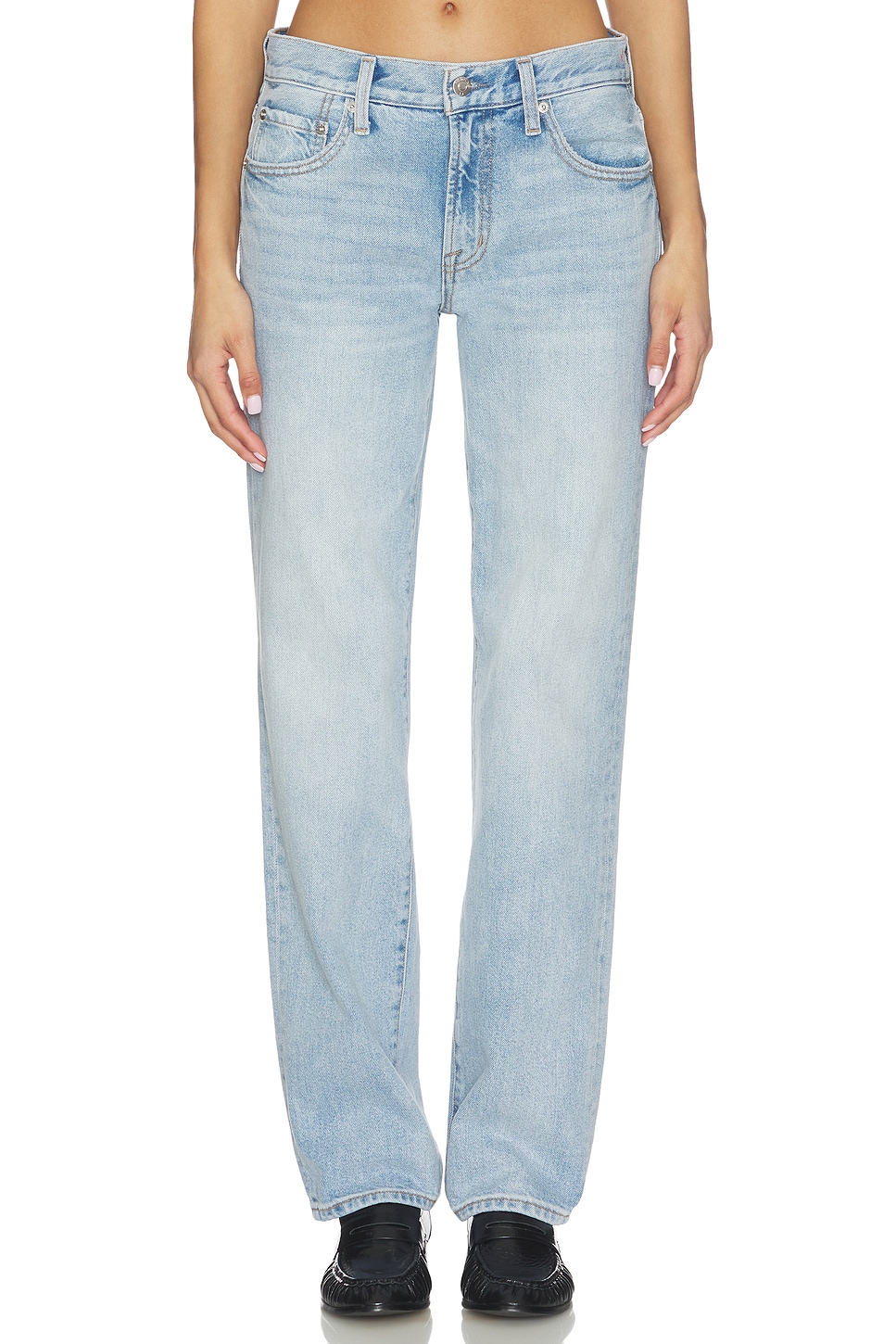 Issa Mid Rise Relaxed Straight Jeans