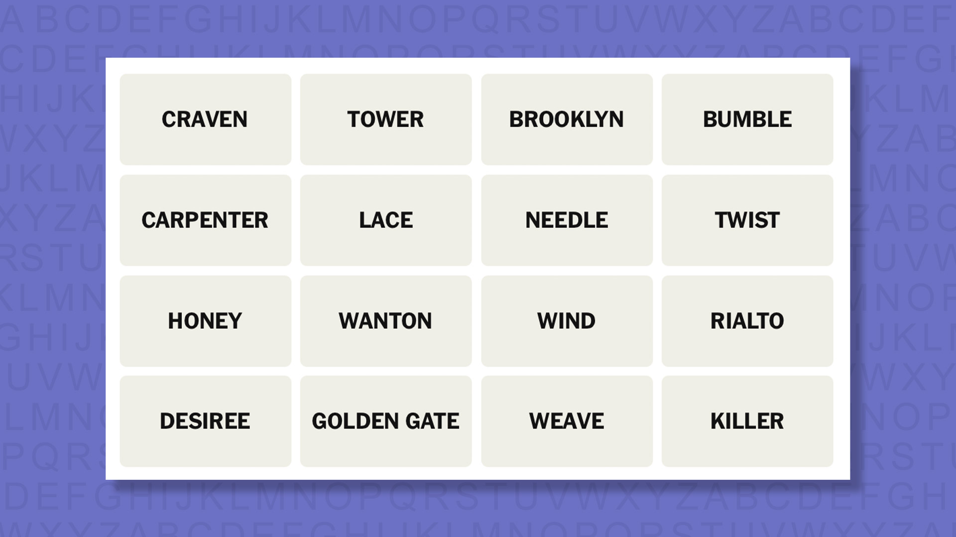 NYT Connections hints for game 954 on a purple background